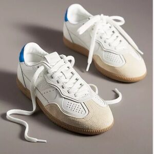 ALOHAS Tb.490 Rife Grain White Navy Leather Sneakers women size US 9 gently used